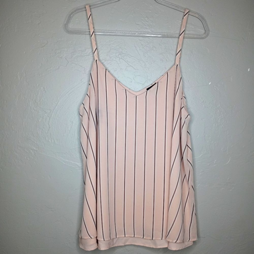 Torrid Peach Stripe V-Neck Cami